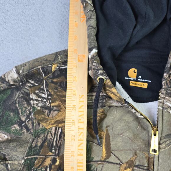 Carhartt Camo Full Zip Hoodie Men's Small Hooded Sweatshirt Hunting Realtree - Picture 9 of 10